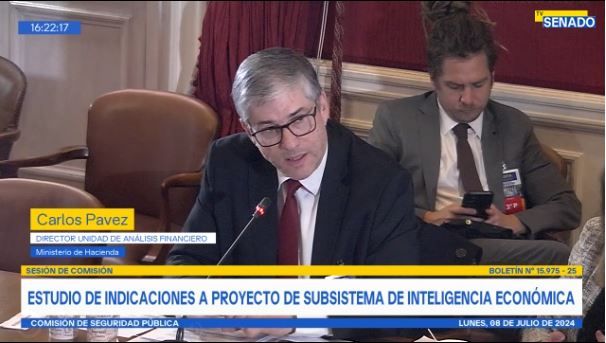 DIRECTOR UAF PARTICIPA EN COMISIÓN DEL SENADO QUE ANALIZA LAS INDICACIONES AL PROYECTO QUE CREA EL SUBSISTEMA DE INTELIGENCIA Y ANÁLISIS ECONÓMICOS