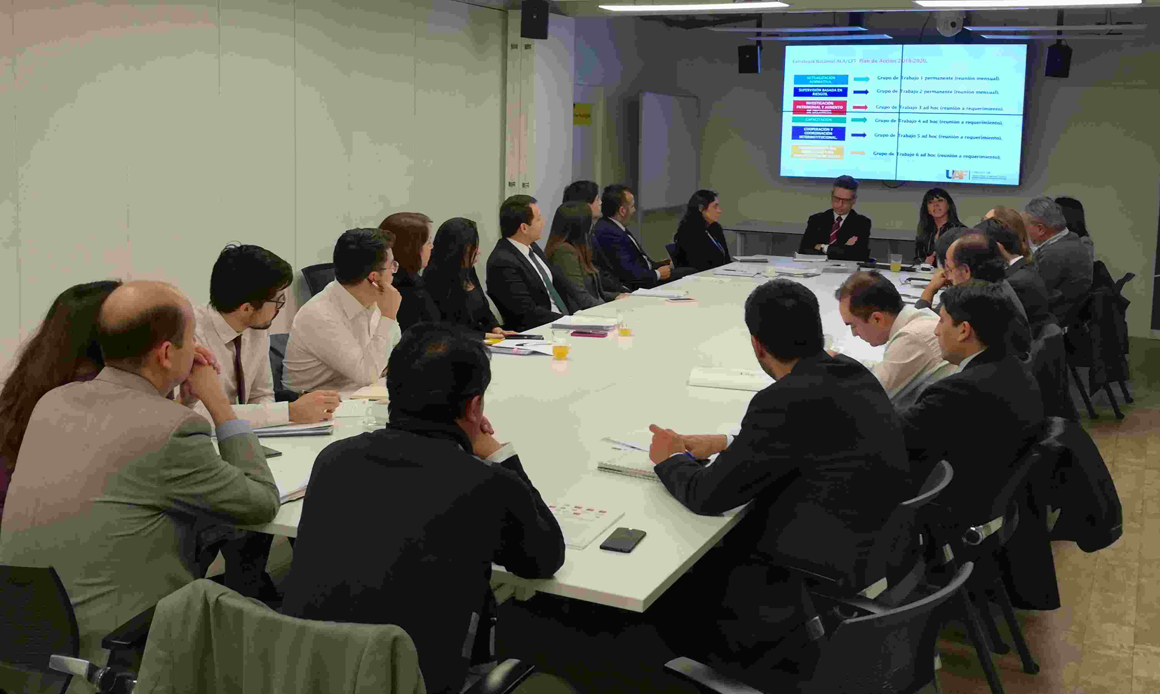 UAF COORDINA PRIMERA REUNIÓN DEL GRUPO 1 DE ACTUALIZACIÓN NORMATIVA DE LA NUEVA ESTRATEGIA NACIONAL ALA/CFT 2018-2020
