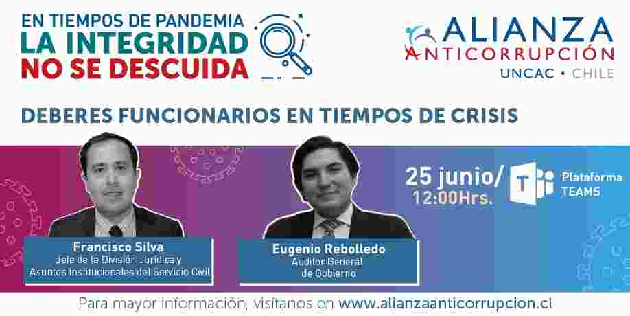 ALIANZA ANTICORRUPCIÓN UNCAC ANALIZA LOS DEBERES FUNCIONARIOS EN TIEMPOS DE CRISIS