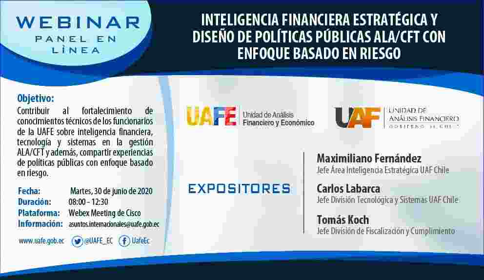 UAF CAPACITA A FUNCIONARIOS DE LA UAFE DE ECUADOR SOBRE SUPERVISIÓN BASADA EN RIESGOS Y PROCESOS DE INTELIGENCIA ESTRATÉGICA 