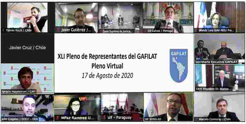 UAF PARTICIPA EN XLI REUNIÓN PLENARIA DE REPRESENTANTES DEL GAFILAT, QUE POR PRIMERA VEZ SE HIZO DE MODO VIRTUAL